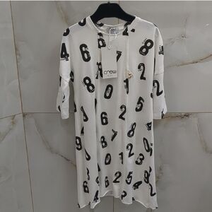 Crew White Number Dress